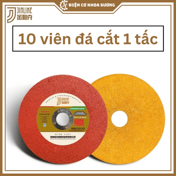 Đá cắt sắt inox JINLIKE 1 tấc 107mm – Lưỡi cắt kim loại, cắt sắt, đá cắt bền, dùng cho máy cắt