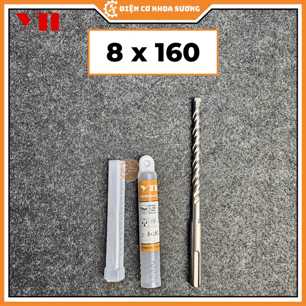 Mũi khoan tường bê tông 4 cạnh YTL chuôi sds dài 110mm, 160mm - Hàng chính hãng