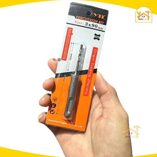 Mũi khoan 3ly YTL chuôi SDS – Mũi khoan bê tông 3mm không tắc kê - Hàng chính hãng
