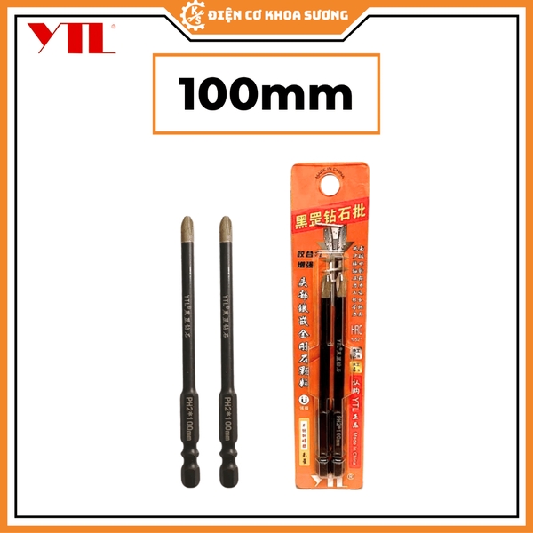 Mũi vít YTL phủ kim cương nhân tạo 62HRC chống trượt, bền bỉ, cứng - Hàng chính hãng