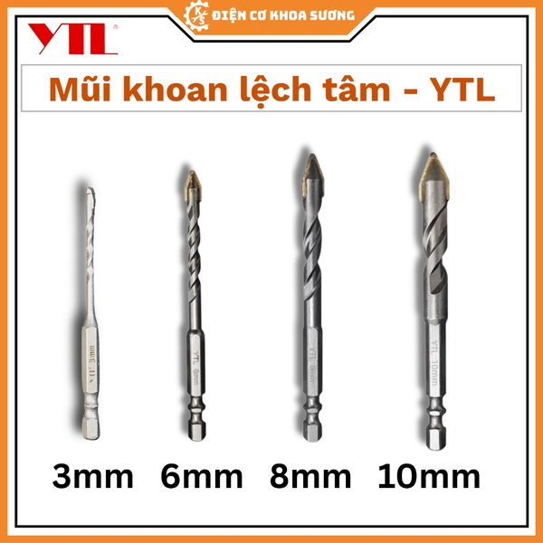 Mũi khoan lệch tâm YTL , khoan đa năng, khoan tường gạch, bê tông, gạch men - Hàng chính hãng