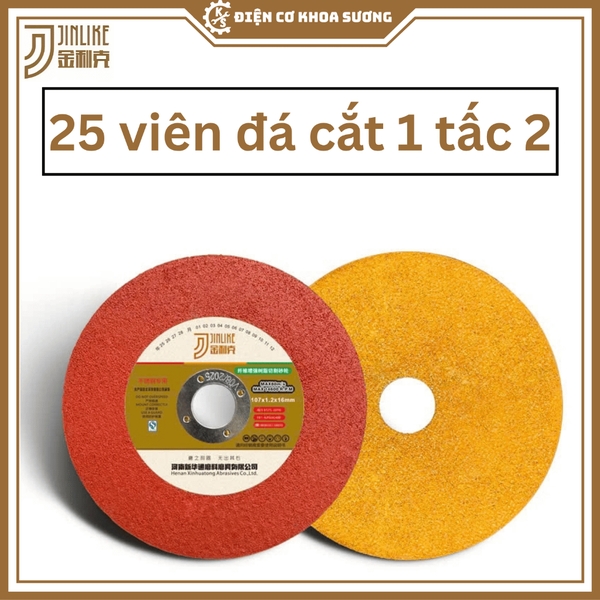 Đá cắt sắt inox JINLIKE 1 tấc 2 125mm – Lưỡi cắt kim loại, cắt sắt, đá cắt bền, dùng cho máy cắt