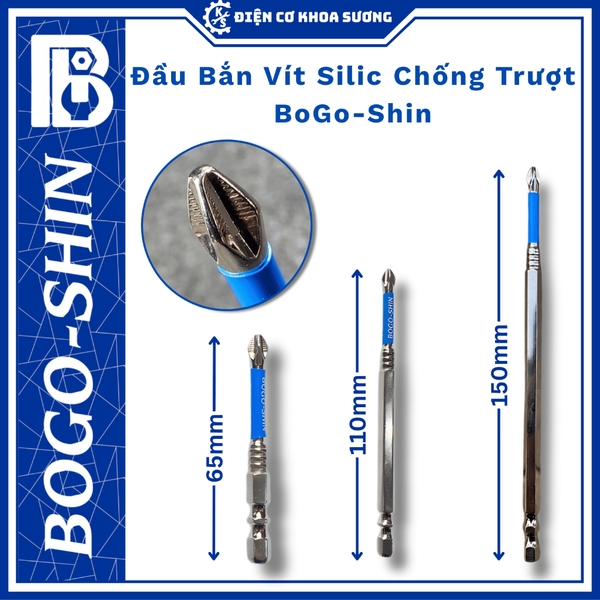 Đầu bắt vít SILIC chống trượt cao cấp 65mm,110mm, 150mm Bogo-Shin - Hàng chính hãng