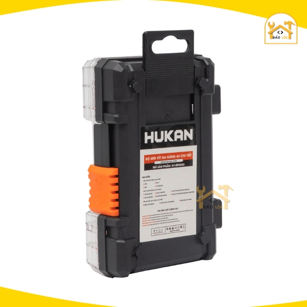 Bộ phụ kiện mũi vít đa năng 43 chi tiết HUKAN G1-BPK043, Mũi vít bake, dẹp, lục giác, mũi tôn đa dạng siêu cứng