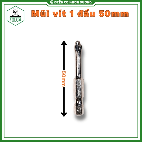 Mũi vít chống trượt Tolga thép S2, mũi vít 1 đầu, mũi vít 2 đầu - Hàng chính hãng