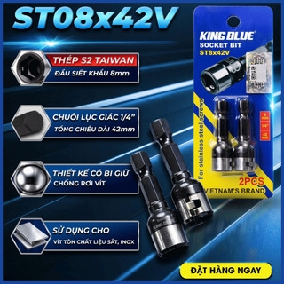 Đầu bắn tôn, đầu siết tôn, đầu chụp tôn 8mm - 14mm Kingblue - Hàng chính hãng