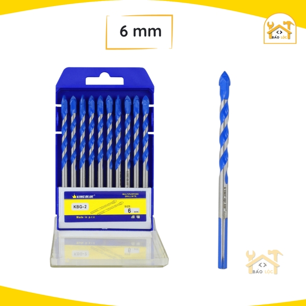 Mũi khoan gạch đa năng 2 cạnh chuôi kẹp Kingblue KBG2 - Hàng chính hãng.