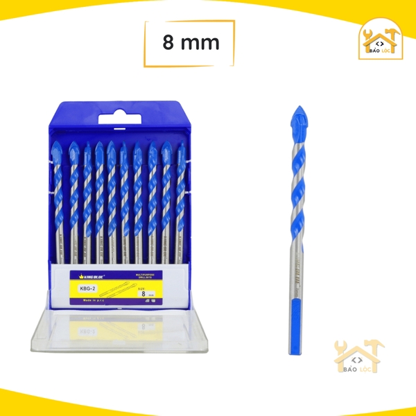 Mũi khoan gạch đa năng 2 cạnh chuôi kẹp Kingblue KBG2 - Hàng chính hãng.