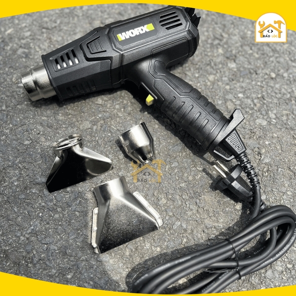 Máy Thổi Nhiệt Điện, Máy khò màng co cầm tay 2 Cấp Độ Worx WE042 2000W - Hàng chính hãng.