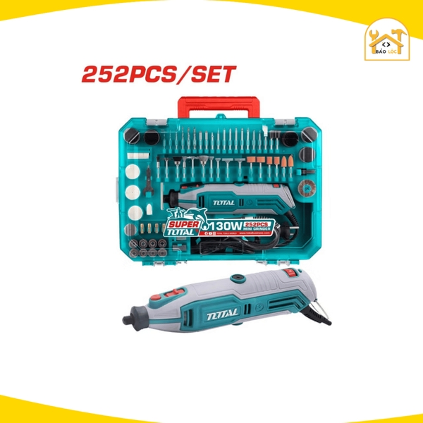 Bộ máy mài khuôn mini 130W, 3.2mm Total TG5133261 - Hàng chính hãng.