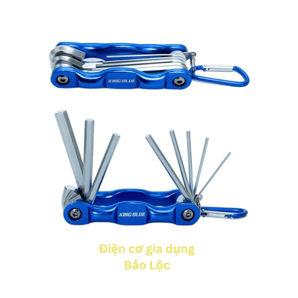 Bộ lục giác gập King Blue KL-008 Thép Cr-V cao cấp chống mài mòn