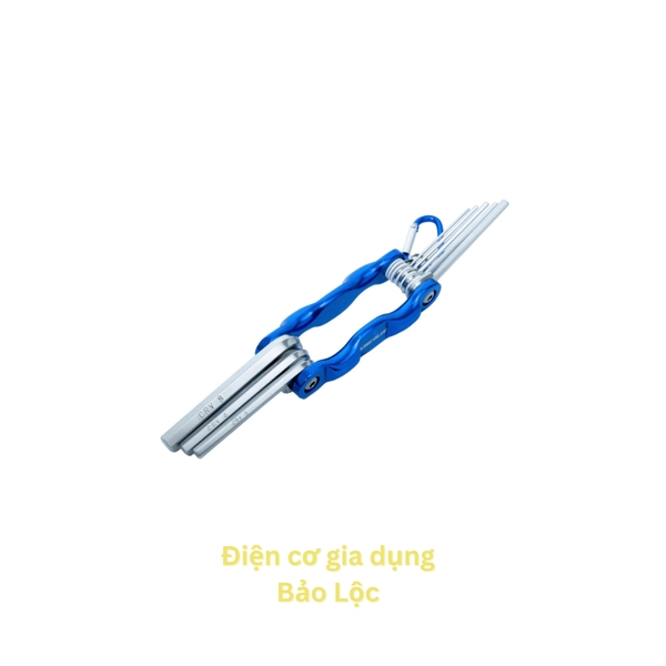 Bộ lục giác gập King Blue KL-008 Thép Cr-V cao cấp chống mài mòn