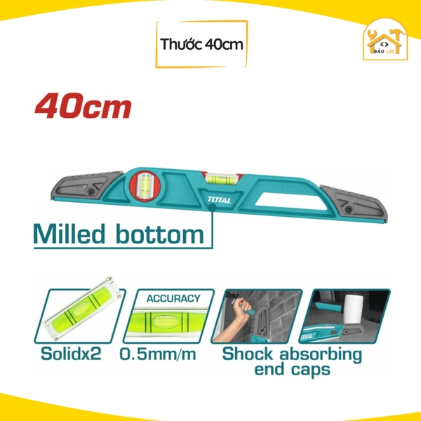 Thước thuỷ hình cung 40cm,60cm,80cm Total TMT221406/TMT221606/TMT221806 - Hàng chính hãng.