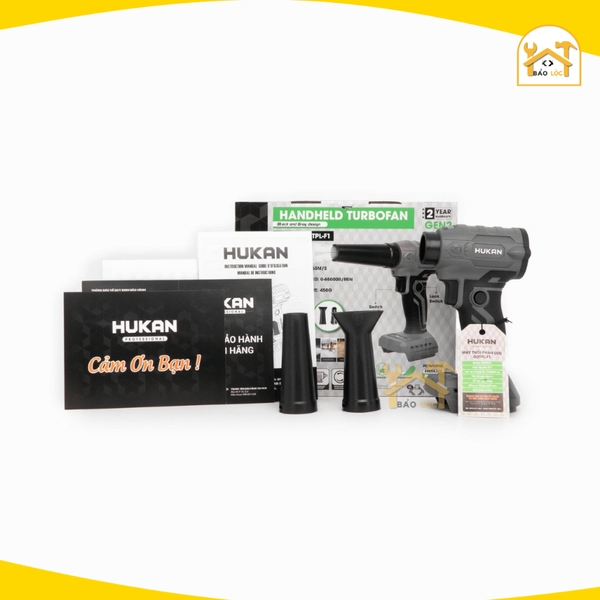 Máy thổi phản lực pin HUKAN G2TPL-F1,G2TPL-F3,G3-F5, Động cơ không chổi than - Hàg chính hãng.