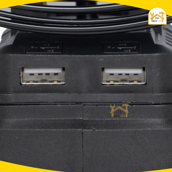 Quạt Pin 8inch HUKAN Q1-QCT08, 2 Cấp Tốc Độ Gió, Có 2 Cổng Sạc USB, Chân pin phổ thông 4CM