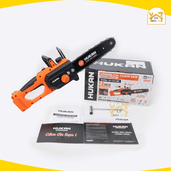 Thân Máy cưa xích pin HUKAN 1100W G1 C012BT Lam 12 inch Động cơ Không Chổi Than