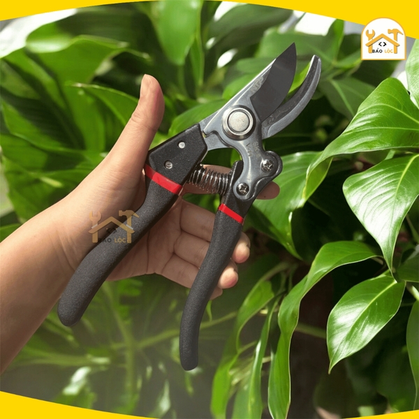 Kéo cắt cành thép SK5 chiều dài 8inch NTP cán bọc cao su nhám chống trơn trượt V11 - Hàng chính hãng