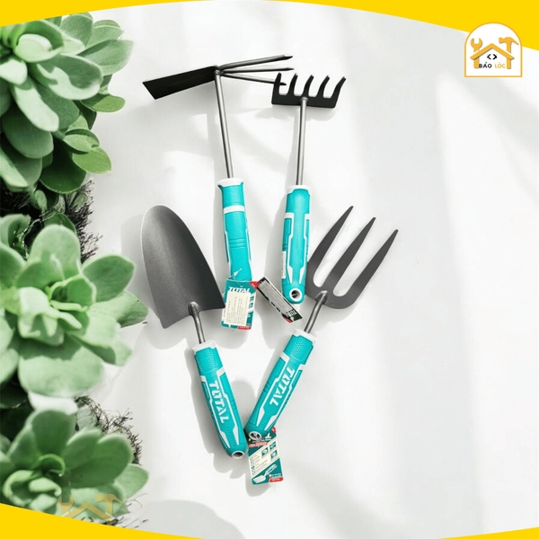 Dụng cụ làm vườn, cây xới đất, cây cào, cây xẻng, cây cào cuốc làm vườn TOTAL THFTF38,THFTT85,THGT979K,THFTR10088