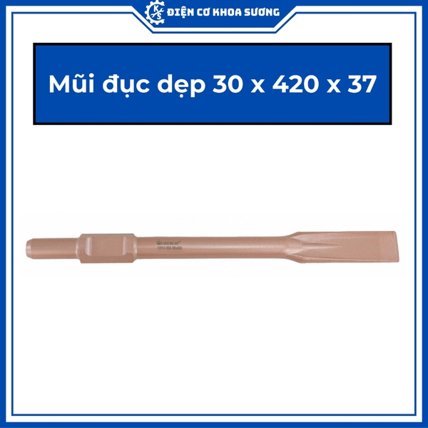 Mũi đục bê tông loại lớn 30mm Kingblue KBVn-30*420, KBVd-30*420*37 - Hàng chính hãng