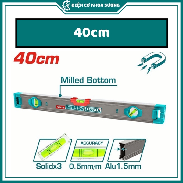 Thước thủy nivo, livo, có từ nam châm Total TMT24028M, TMT26028M, TMT28028M, TMT210028M - Chính hãng