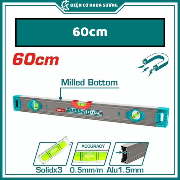 Thước thủy nivo, livo, có từ nam châm Total TMT24028M, TMT26028M, TMT28028M, TMT210028M - Chính hãng