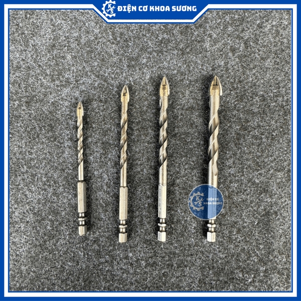 Mũi khoan đa năng 4 cạnh đuôi lục giác 6mm - 8mm - 10mm - 12mm KingBlue KBH4S - Hàng chính hãng