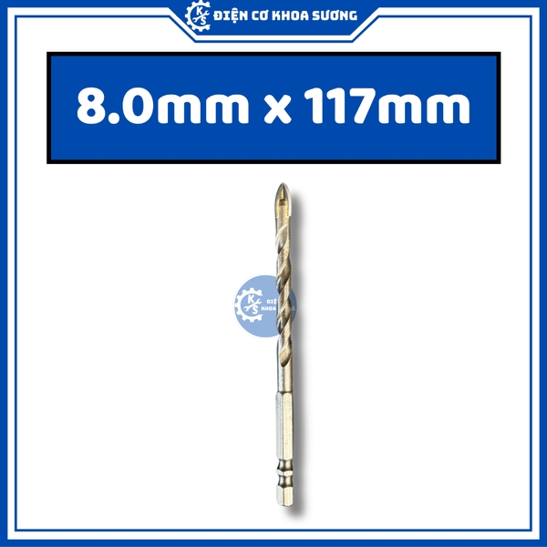 Mũi khoan đa năng 4 cạnh đuôi lục giác 6mm - 8mm - 10mm - 12mm KingBlue KBH4S - Hàng chính hãng