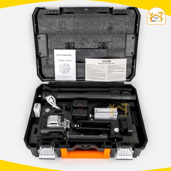 Máy Cân Bằng Laser 12 Line HUKAN HK-G1-T97| Kèm Chân Cao Cấp, máy cân bằng laze đo 50m lắp đặt, thiết kế nội thất