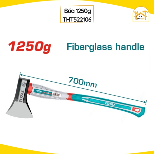 Búa rìu 600g,800g,1000g,1250g Total THAX061600,THAX061800,THAX0611000,THAX061250 Thép carbon, Búa bửa củi.