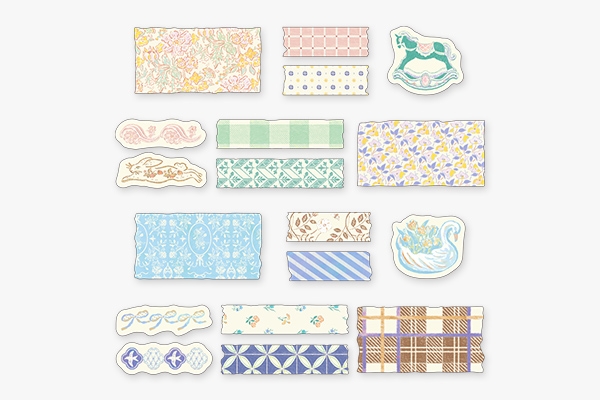 Các mẫu Kiss-cut Roll Sticker hãng Midori | Nhật Bản
