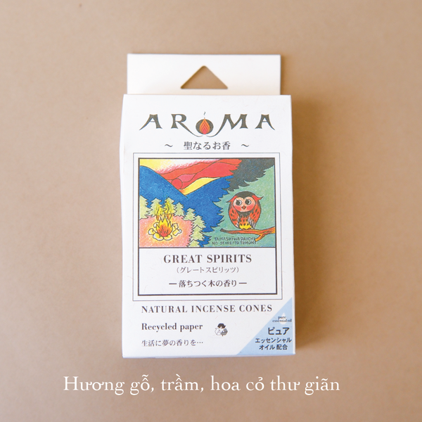Nụ thơm tinh dầu Aroma - Xạ hương thơm Nhật Bản - Pure Essential Oil Incense Cones