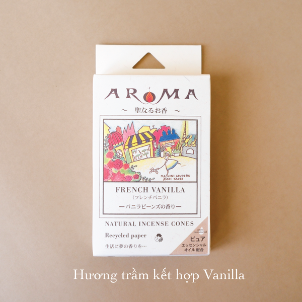 Nụ thơm tinh dầu Aroma - Xạ hương thơm Nhật Bản - Pure Essential Oil Incense Cones