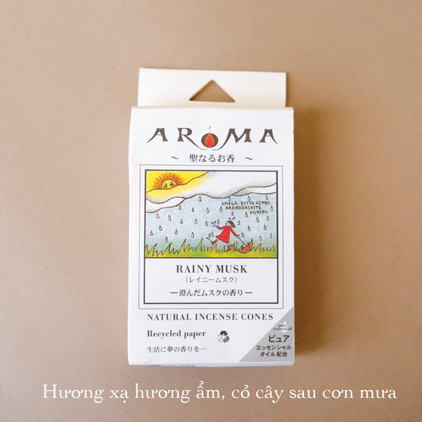 Nụ thơm tinh dầu Aroma - Xạ hương thơm Nhật Bản - Pure Essential Oil Incense Cones