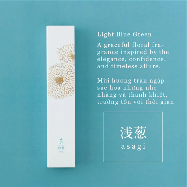 Nhang thơm tinh dầu cao cấp - AO - collection sắc xanh Nhật Bản - Long Stick