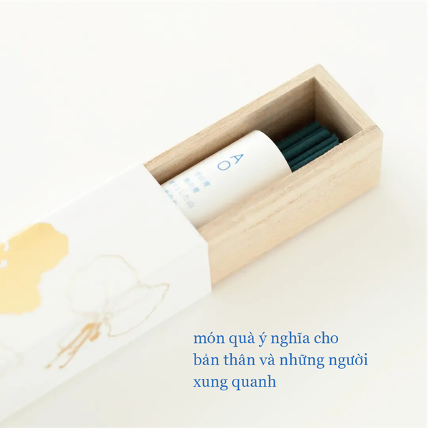 Nhang thơm tinh dầu cao cấp - AO - collection sắc xanh Nhật Bản - Long Stick