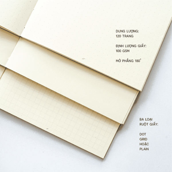 [RENEW] Sổ bìa giấy B/rew size Square - 3 màu sắc tượng trưng cho 3 loại trà phổ biến của Nhật Bản