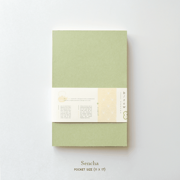 [RENEW] Sổ bìa giấy B/rew size Pocket A6 - 3 màu sắc tượng trưng cho 3 loại trà phổ biến của Nhật Bản