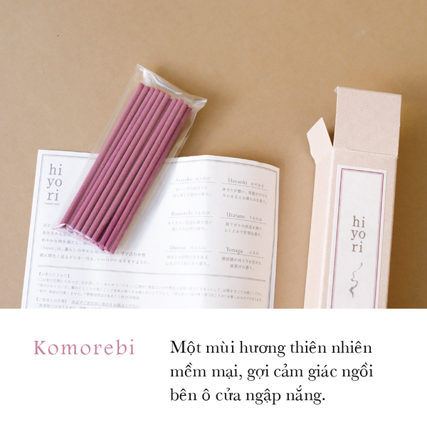 Nhang thơm tinh dầu Hiyori đến từ Nhật Bản - 20 Short Sticks