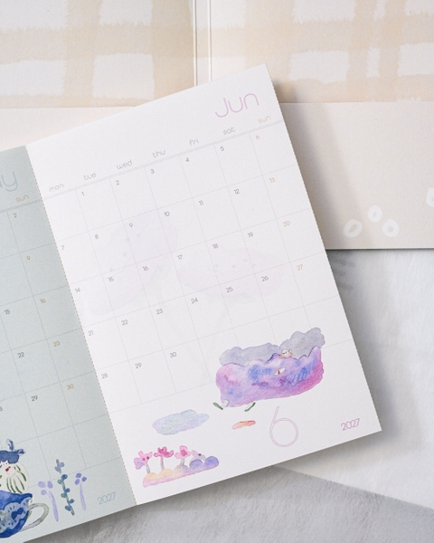[PRE-ORDER] Set Sticker Monthly Calendar của Dodolulu 2027 - 12 tháng + Index + Tổng quan năm