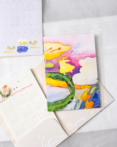 [PRE-ORDER] Set Sticker Monthly Calendar của Dodolulu 2027 - 12 tháng + Index + Tổng quan năm