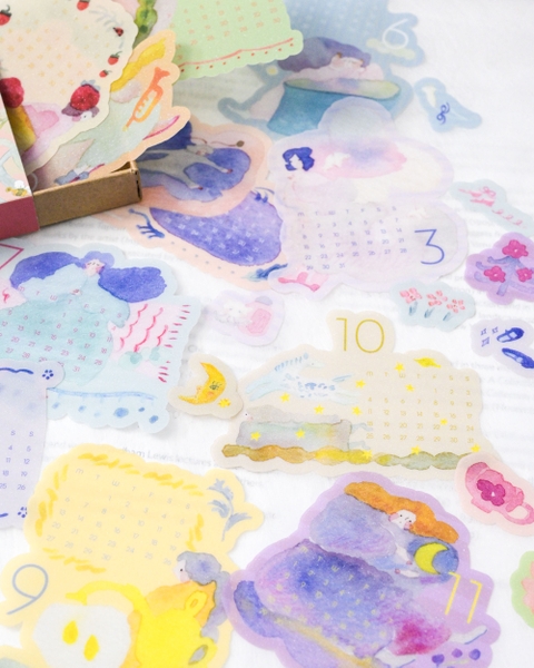 [PRE-ORDER] Lịch Tháng Flake Sticker 2027 Dodolulu - kèm theo 15 Flake Stickers Hình
