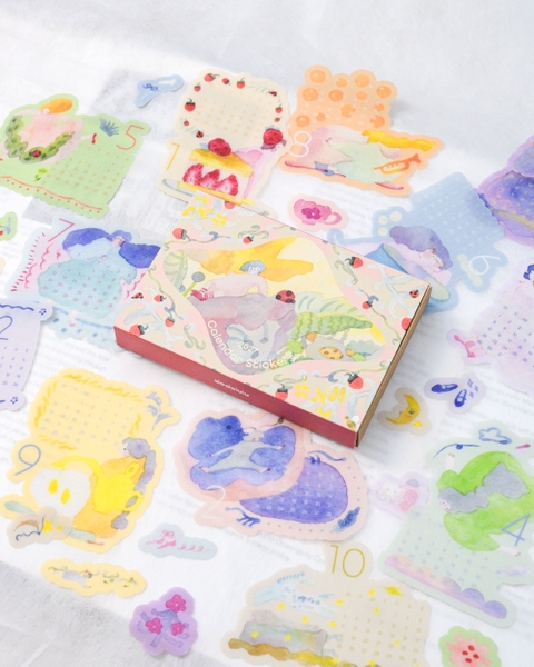 [PRE-ORDER] Lịch Tháng Flake Sticker 2027 Dodolulu - kèm theo 15 Flake Stickers Hình