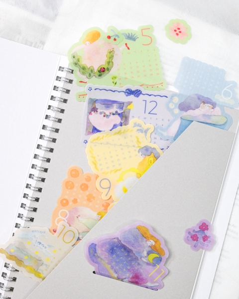 [PRE-ORDER] Lịch Tháng Flake Sticker 2027 Dodolulu - kèm theo 15 Flake Stickers Hình
