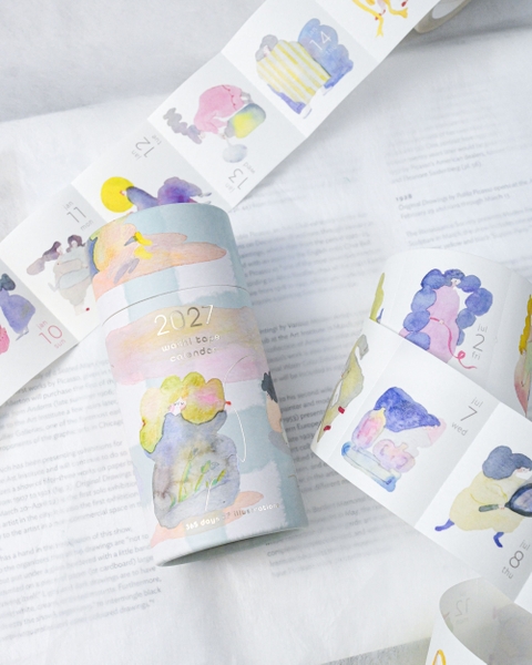 [PRE-ORDER] Lịch cuộn washi sticker 365 ngày - 365 illustration 2027 -Siêu phẩm Dodolulu 2027