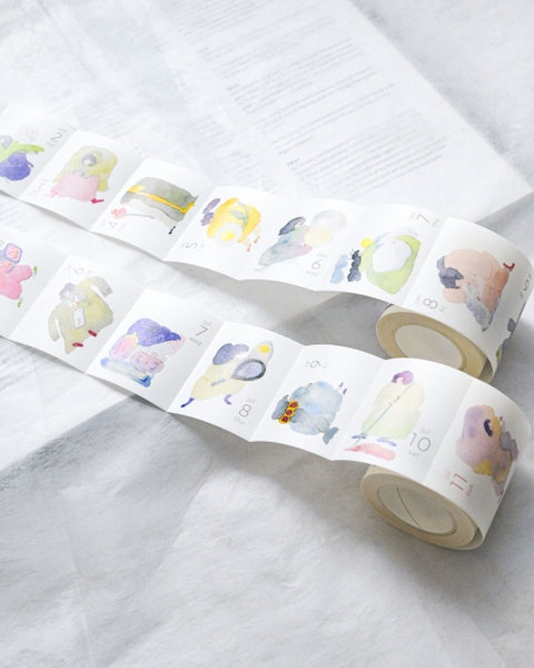 [PRE-ORDER] Lịch cuộn washi sticker 365 ngày - 365 illustration 2027 -Siêu phẩm Dodolulu 2027