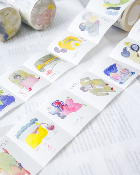 [PRE-ORDER] Lịch cuộn washi sticker 365 ngày - 365 illustration 2027 -Siêu phẩm Dodolulu 2027