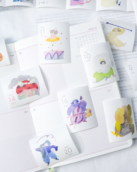 [PRE-ORDER] Lịch cuộn washi sticker 365 ngày - 365 illustration 2027 -Siêu phẩm Dodolulu 2027