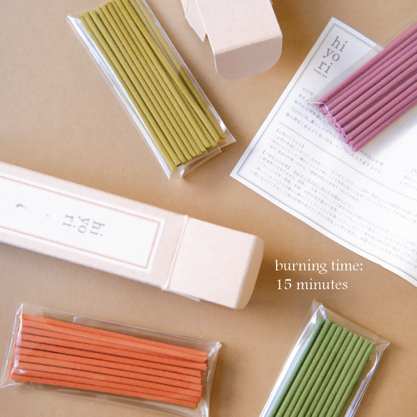 Nhang thơm tinh dầu Hiyori đến từ Nhật Bản - 20 Short Sticks