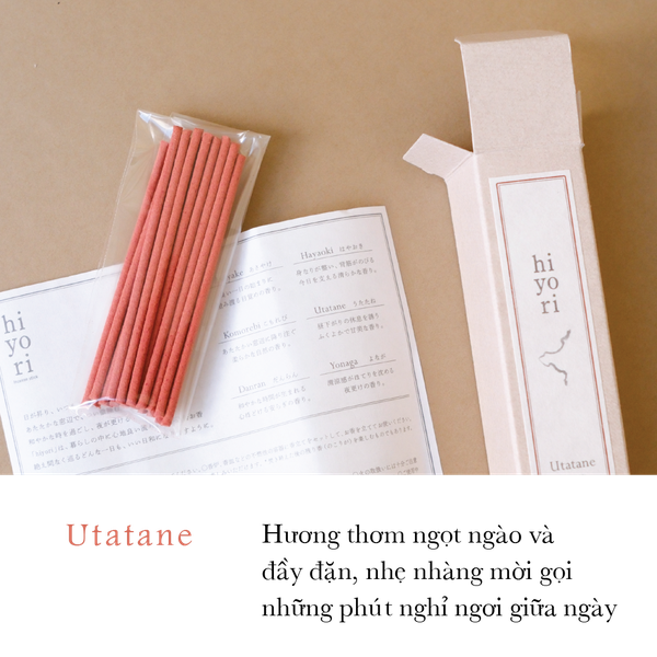 Nhang thơm tinh dầu Hiyori đến từ Nhật Bản - 20 Short Sticks
