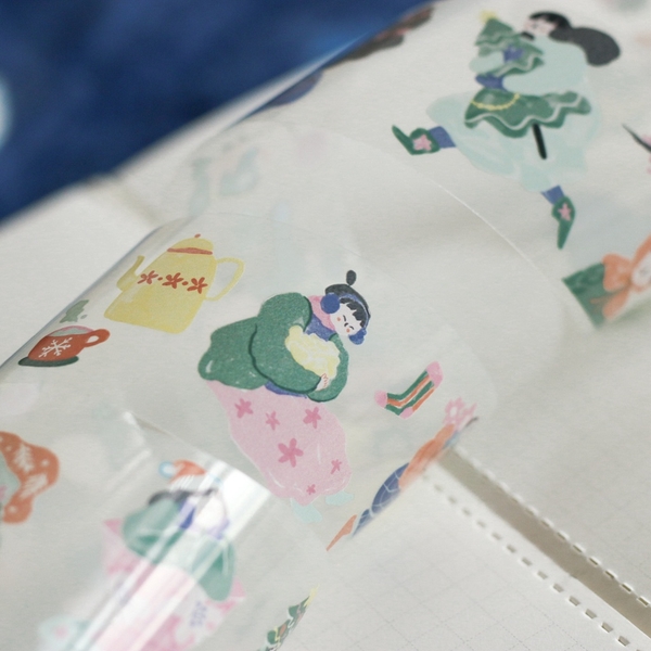 Stickers dạng PET Tape Winter Fairies chiết chu kì 100 cm | teayou shop